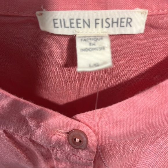 Eileen Fisher Pink 100% organic Linen blouse. - Picture 7 of 7